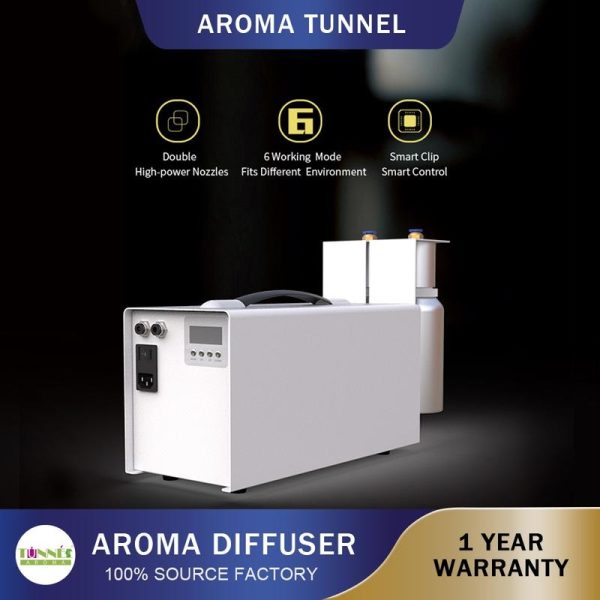 Purifier Terowong AROMA, Kapasiti 10L, 50000 kaki persegi, Muncung Berganda, Motor Tunggal, Sistem Perubatan, Sesuai untuk Aromaterapi, Boleh DIY, Muncung Besar, Mesin Pengabusan Aromaterapi Hitam Humidifiers