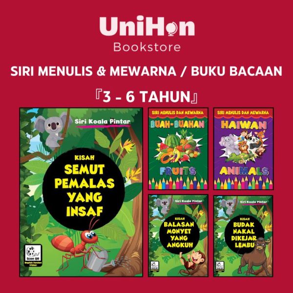 [UNIHON] PRASEKOLAH: SIRI MENULIS DAN MEWARNA / SIRI MEMBACA BUKU CERITA SIRI KOALA PINTAR Books