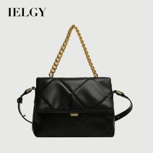 Beg Bahu, IELGY, Serbaguna, Berkualiti Tinggi, Sulaman Ketupat, Rantai Benang, Gaya Retro, Untuk Wanita Selempang