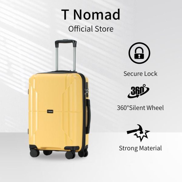 Tnomad Fashion Polypropylene (PP) Series 360°Silent Wheel Unbreakable PP Travel Bags Luggage Bag (20''/24''/2IN1)