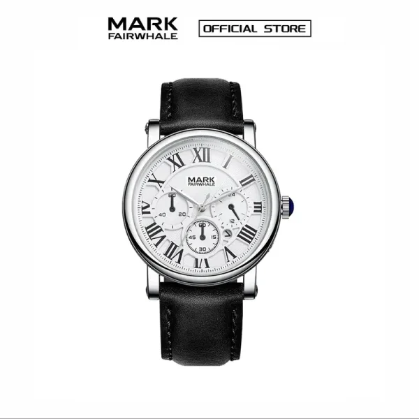 100% AuthenticJam Tangan Kuarza Lelaki, MARK FAIRWHALE, Fesyen, Ringkas, Elegan, Gaya Perniagaan, 5026 Watches