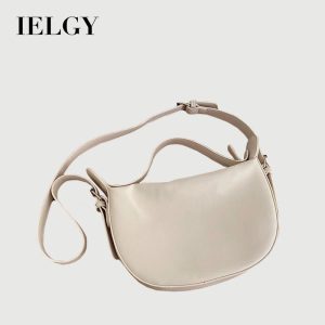 Beg Pelana, IELGY, Berkapasiti Besar, Satu Bahu dan Pepenjuru, Untuk Wanita, Gaya Kasual, Beg Bahu Lembut Coklat Bags