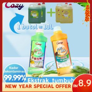 pine Gel : pembasmi kuman kuat untuk persekitaran hidup yang lebih sihat - (1000ml) pembersih pelbagai guna yang tidak menghasilkan gas berbahaya dan berkesan membuang bakteria di dapur dan bilik mandi Pembersih bukan aerosol jasmine7 Pencuci pine gel