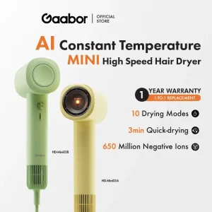 Gaabor AI Constant Temperature Mini Portable Travel High Speed Hair Dryer Small and Light HD-Mini03