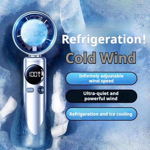 High-Speed Turbine Handheld Fan，100-Speed Digital Display，USB Rechargeable，6000mAh Battery，Up to 20H Use Perfect for Home, Office, Travel & Outdoor，High Speed ​​Handheld kipas，Light, Quiet & Durable