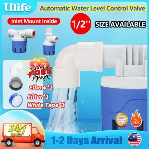 Automatic Water Level Control Valve Water Float Valve Toilet Float Valve Water Valve tank Top & Side Inlet Mount Inside 1/2'' 3/4'' 1'' pelampung tangki air water level control valve ball valve Katup Pelampung sensor
