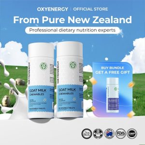 OXYENERGY OFFICIAL STORE NEW ZEALAND MILK SOURCE GOAT MILK CHEWABLES KKM APPROVED