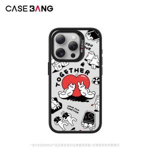 ImagiSnap, CASEBANG, Sentiasa Bersama oleh Siri Juju, Pengecasan Magnetik Magsafe, Berjenama IP, Serasi dengan iPhone 13-16 dan Siri Samsung S24, Beg Udara Balut Penuh, Empat Penjuru, Tahan Kejutan