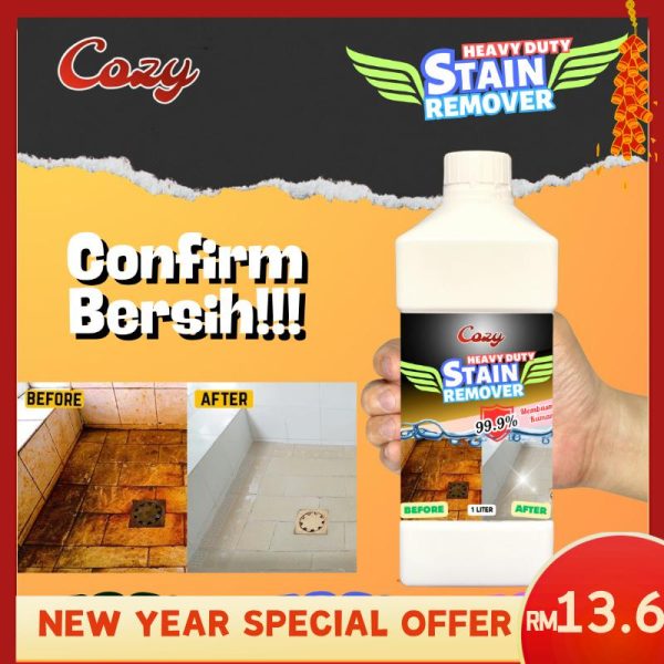 Cozy Powerful Stain Remover - Menanggalkan minyak, air kencing, karat, kotoran, simen dan pelbagai kotoran dengan berkes Vinyl magic clean big plus cuci sabun lantai