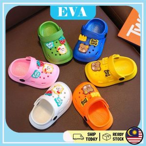 READY STOCK EVA Cartoon Bear Kids Slipper Sandal Budak Selipar kid shoes Walking