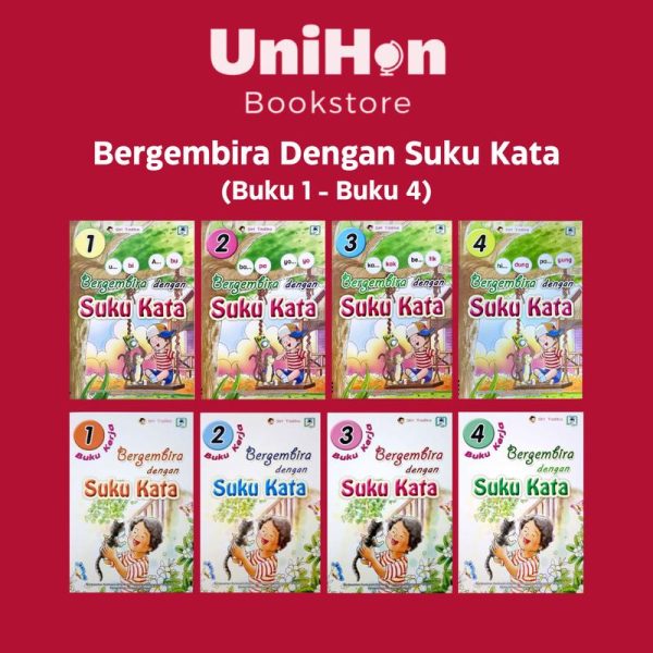 [UNIHON] Daya: Siri Tadika Bergembira dgn Suku Kata Prasekolah (Buku 1 - Buku 4) Membaca