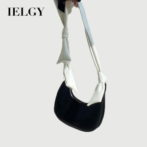 Beg Bahu Wanita, IELGY, Gaya Korea, Rekaan Comel dengan Ikatan bentuk rama-rama, Warna Kontras Bags Selempang