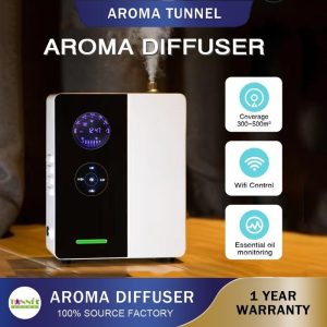Mesin Bau Hotel, TEROWONG AROMA, 200ML, 1800sqft, Penyebar Aroma Automatik, Wifi Dikuasakan, Elektrik, Penyembur Wangian Bilik Pintar, Untuk Penyegar Udara Rumah Humidifier