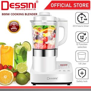 DESSINI ITALY 1.8L Cooking Blender Soybean Soy Milk Maker Rice Paste Soup Heating Boiler Grinder Mixer Juicer Pengisar