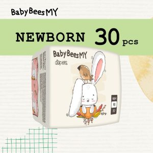 BabyBeesMY Diapers SUPER Comfortable for Overnight Use - Newborn Diapers Bayi pempers