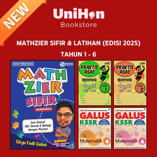 [UNIHON] Nusamas: Buku Mathzier SIFIR Dwibahasa / BUKU LATIHAN MATEMATIK/ GALUS MATEMATIK