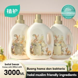 【2.5kg + 0.5kg】Detergen Dobi, BOTARE, Pensterilan dan Pembuangan Serangga, Bau mawar Unik, Tahan sehingga 7 hari, Beli botol besar 2500ml dan dapatkan isi semula 500ml, Bahan mesra Muslim yang Halal