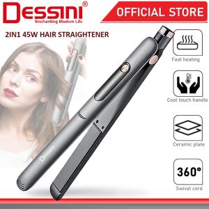 DESSINI ITALY 2 IN 1 Titanium Ceramic Hair Straightener Flat Iron Twist Curler Styling Waver Pelurus Pengeriting Rambut