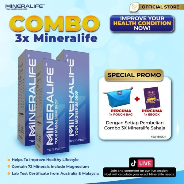 COMBO 3 BOTOL PATI MINERAL SEMULAJADI KAYA DENGAN MAGNESIUM