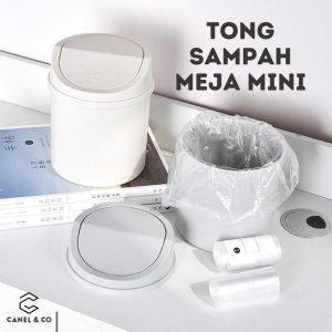 Creative Desktop Trash Can Bin Mini Rubbish Bin With Shake Lid Cover Small Mini Garbage Trash Can Tong Sampah Meja Mini