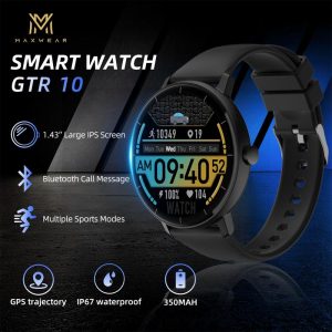 Original Smart Watch Waterproof IP67 Fitness Tracker Full Touch Screen Round Smartwatch Heart Rate Health Monitor Sport Watches Call Alarm Button
