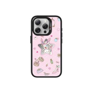 ImagiSnap, CASEBANG, Sylveon oleh Siri Pokemon1.0, IP Berjenama, Pengecasan Magnetik Magsafe, Serasi dengan iPhone 13-16 dan Siri Samsung S24 / 24 + / 24U / 25U, Beg Udara Balut Penuh, Empat Penjuru, Tahan Kejutan