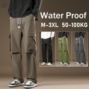 Seluar Kargo Kalis Air, Gaya Y2K, Rekaan Vintaj, Berbilang poket, Bersaiz Besar dan Longgar, Seluar Kasual Jalan Tinggi, Tersedia dalam Saiz M-3XL, Panjang Lantai, Sesuai untuk Pakaian Streetwear, Hiphop dan Sukan Luaran, 649