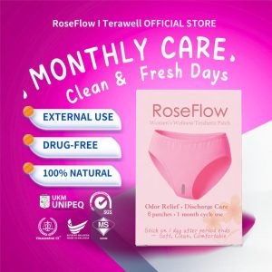 Terawell RoseFlow Patch | Monthly Self-Care for Women | Supports Freshness & Daily Clean Feel | Dryness I Feminine Freshness Penjagaan Bulanan Wanita I Sesuai Selepas Haid | For After-Period | External Use I Personal area care I Unwan
