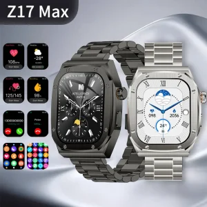 Jam tangan pintar, Z17MAX PK H9MAX, 2025 Smart watch , Jam tangan sukan kalis air, Sesuai untuk Sukan dan Aktiviti Luar, Terima / Panggilan Dail, Permainan, Reka Bentuk Paparan DIY, Mesej,Serasi dengan Smartwatch