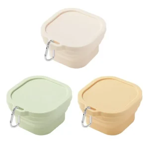 Mangkuk Boleh Dilipat Silikon, Bentuk Segi Empat, Sesuai untuk Bento, Rangup, Mi Segera, Berkelah dan Aktiviti Luar, Mudah Alih dan Lipat, Kegunaan Isi Rumah Kitchenware botol silikon