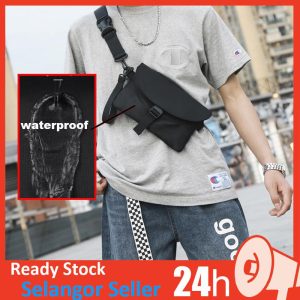 AMG Sling Beg Lelaki Lightweight Man Pouch Bag Nylon Waterproof Simple Silang Beg Galas Posh Lelaki Messenger Bag