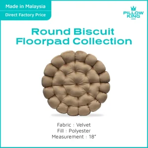 PILLOWKING - 0.8KG Round Biscuit Floorpad Collection 18"