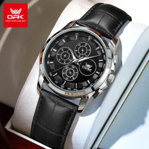 OPK Jam Tangan Kalis Air Lelaki Reka Bentuk Asal Tali Keluli Tahan Karat Jam Tangan Logam Bulat 6032 Pelbagai Warna Tersedia Penghantaran Percuma Waranti 1 Tahun Dengan Alat Pelarasan Pilihan Hadiah Pejabat Fungsi Berkilau Perniagaan Gelap Watches