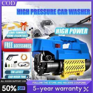 【Two year warranty】 3800W Professional High Pressure Washer Motorcycle and Car Jet Cleaning Steam Motorcycle Steam Jet Cleaner Household Cleaning Sprayer High Pressure Parking Lot Road Carpet Portable Pvc Spray Bubble Foam Cleaner Mesin Cuci Automotive