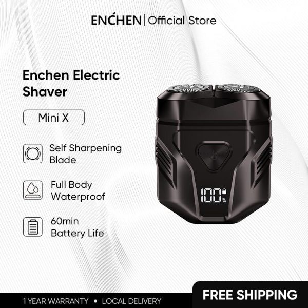 【COD】Enchen Mini X Electric Shaver Magnetic Cutter Head Digital Display 100% Waterproof Shaver Man