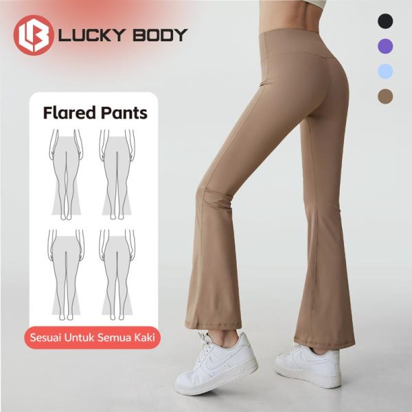 Legging Perempuan, Gaya Bootcut, Seluar Jogger Mengangkat Pinggul, Kaki Lebar, Sesuai untuk Yoga, Pilates, Sukan, Kecergasan, Pakaian Kasual, Diperbuat daripada Fabrik Kapas running pants women gym ningning celana kpop deck sweatpants