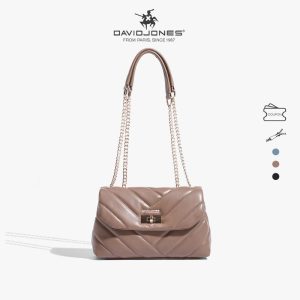 Beg Selempang Tegar, David Jones Paris, Untuk Wanita, Beg Bahu Pembeli, Beg Kulit PU, Lembut dan Lentur, Beg CM6816-C / L, untuk Wanita