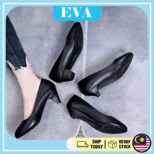 READY STOCK EVA Kasut Wanita Kerja Women High Heels Shoes Office Lady Lawa Elmo Perempuan