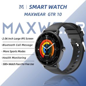 Maxwear GTR10 Smartwatch 1.43inch Bluetooth Call Waterproof Voice Assistant NFC GPS Health Monitiorning ChatGPT Wireless Charging