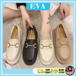 READY STOCK EVA Woman Oxfords Shoes Sandal Slip on Loafers Flat Kasut Wanita Raya Perempuan
