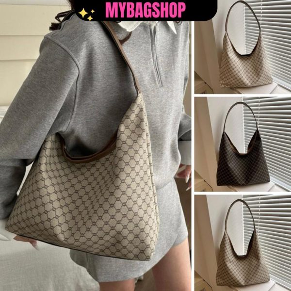 READY STOCK Niche Design Vintage Shoulder Bag Fashion PU Leather Handbag Casual Commuter Large Capacity Wo