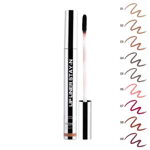 Tahan Kupas Pelapik Bibir, LIP LINER STAY-N, Pelapik Bibir Sepanjang Hari dan Malam, Kesan Eyeliner Merah Coklat Makeup Ungu