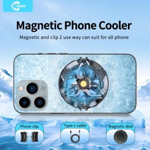 Magnetic Suction Mobile Phones Radiator Game Semiconductor Cooling Artifact PUBG Magnatic Digital Display RGB Light