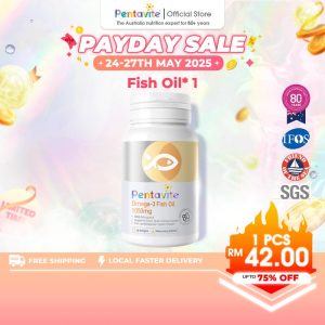 Pentavite Omega-3 Fish Oil 1050mg, Heart, Brain & Eye Support, Golden Ratio of EPA & DHA (30-120 softgels)