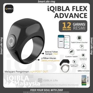 Ready stock !Authorized ori Iqibla Smart Tasbih Tally Counter Ring for Muslims Zikr Ring Max count 9999