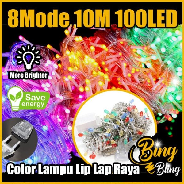 [BingBling] 2 Pin Extension V3- 100M | 50M | 20M | 10M | 8Modes | Boleh Sambung² | 2025 Lampu Raya Panjang Viral Lampu Lip Lap Outdoor Waterproof Lampu Kelap Kelip Kelip² Klip Klip² Fairy Light Decoration Deco Lampu Hiasan Party Wedding Deepavali Lighting