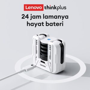 Fon Telinga Bluetooth, Lenovo LP49 TWS Tulen, Bluetooth v5.4, Alat Dengar Wayarles, Mod Dwi untuk Permainan dan Muzik, Latensi Rendah