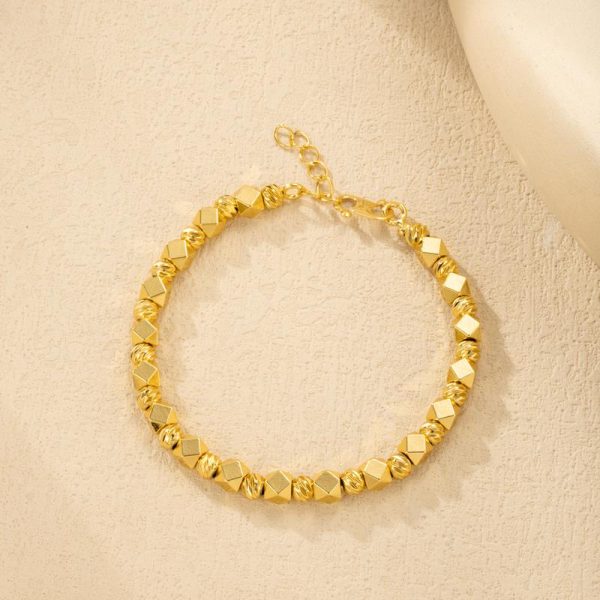 Gelang Cinta, Rekaan Manik Tembikai Terkini, Bersalut Emas 24K