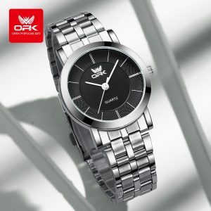 OPK Jam Tangan Lelaki Original Waterproof Quartz Movement Stainless Steel and Leather Watch for Men Business Casual Men Watch 6019 Rotundity Bahan logam dalam stok Banyak warna Pejabat parti pemberian hadiah Garanti 1 tahun