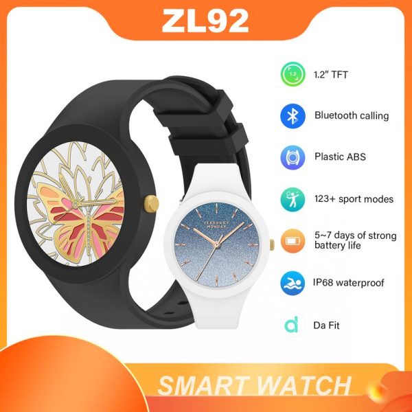 Jam Tangan Pintar, ZL92, Kalis Air IP68, Skrin HD 1.2 inci, Menyokong Straval, 100 + Mod Senaman, Permainan Terbina dalam, Suara AI, Panggilan Bluetooth